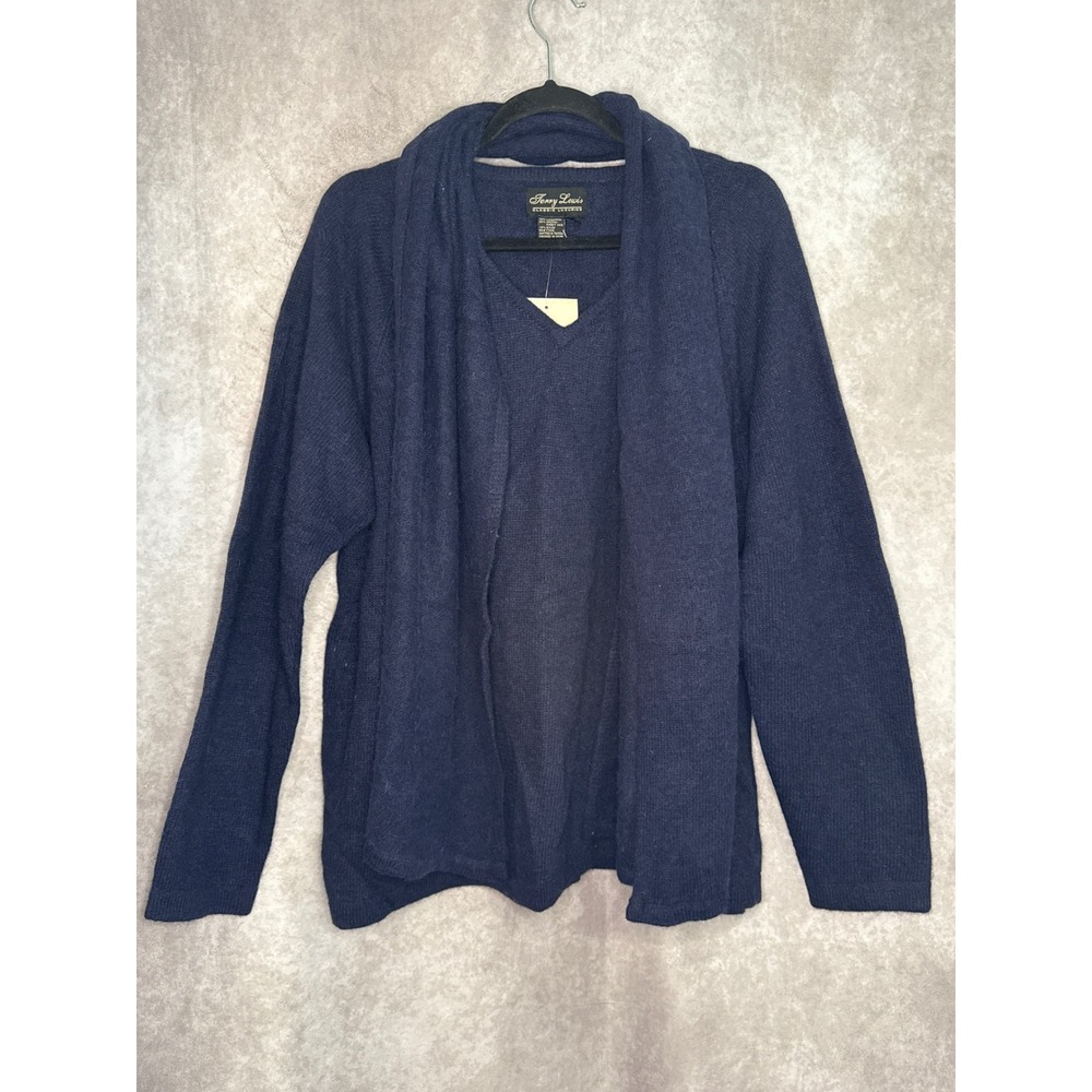 NWT Terry Lewis Sweater Scarf Set Classic Luxuries Lambswool Angora Rabbit Hair‎